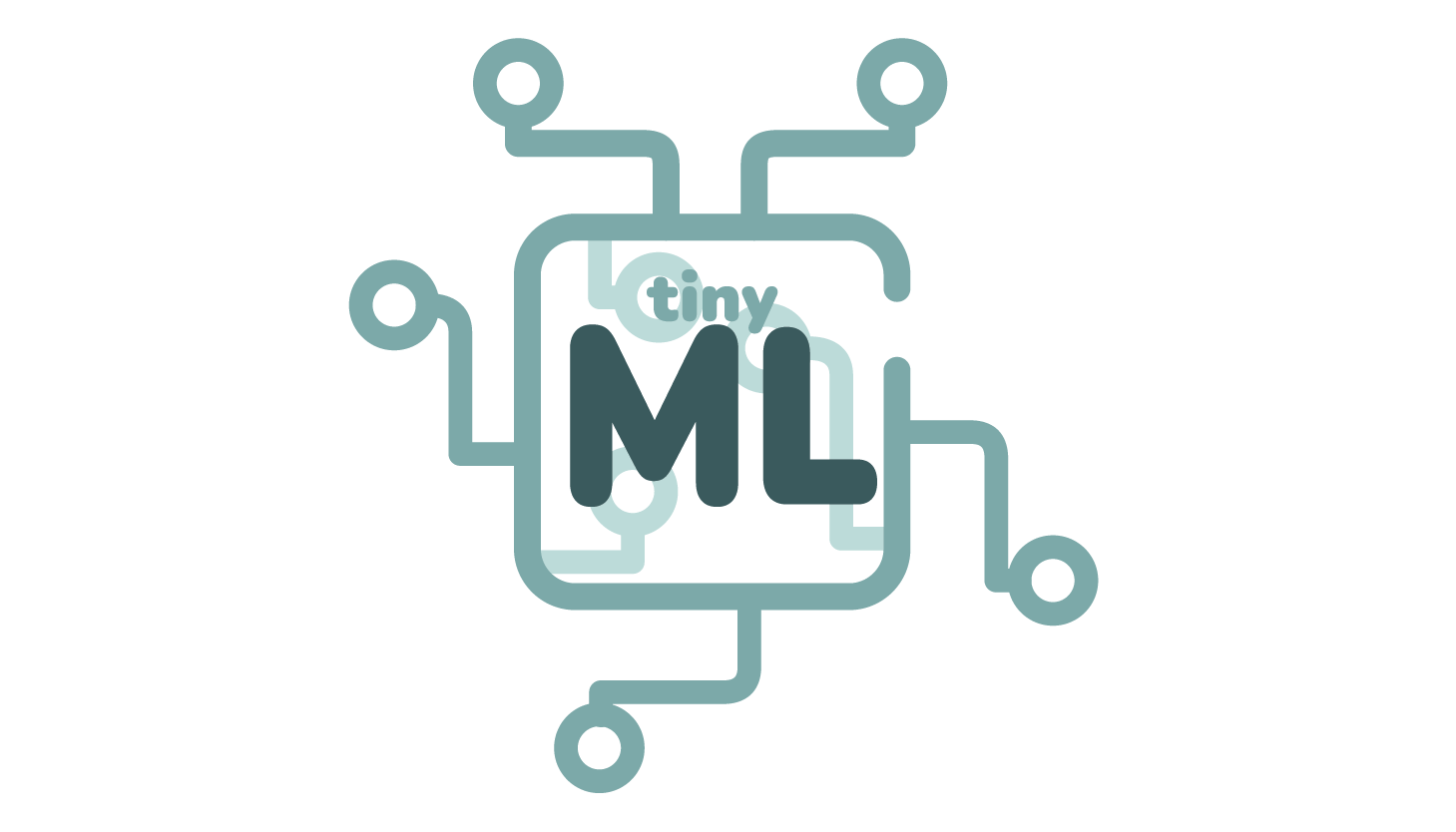 tiny machine learning icon with computer chip
